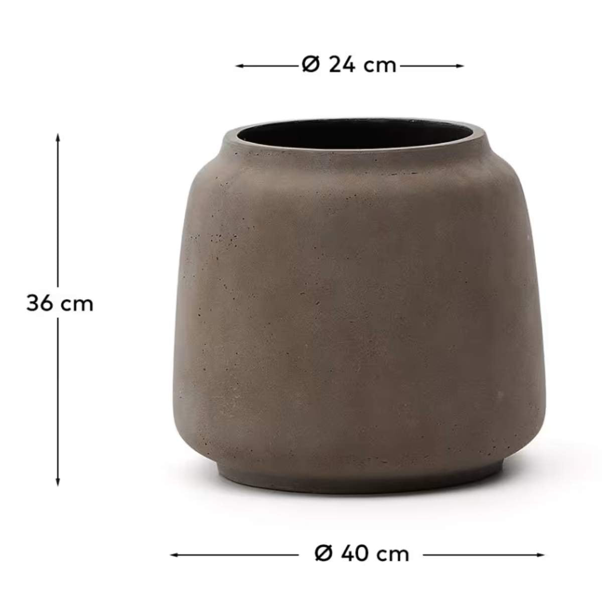 Kave Home Lira terracotta-effect planter Ø40cm