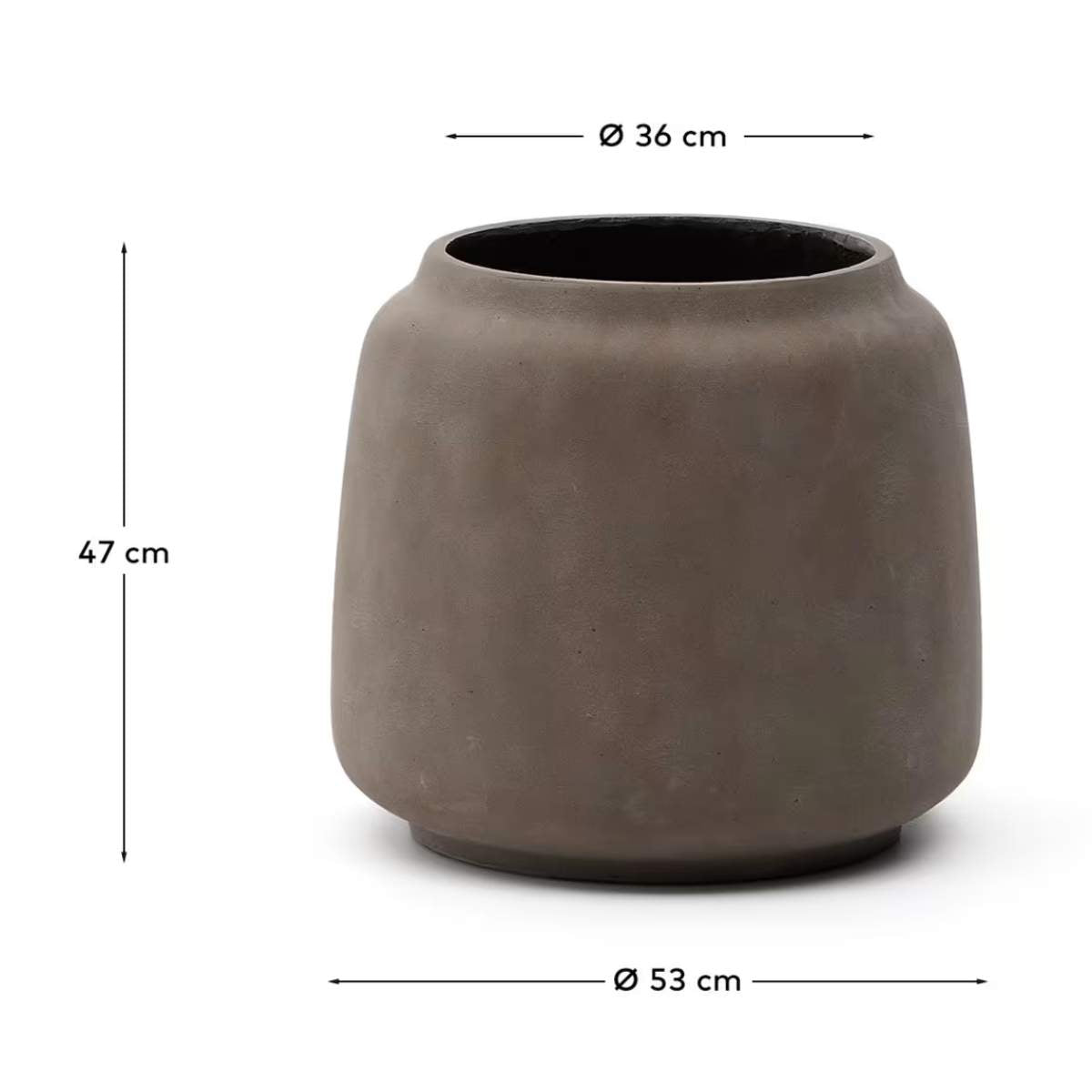 Kave Home Lira terracotta-effect planter Ø53cm