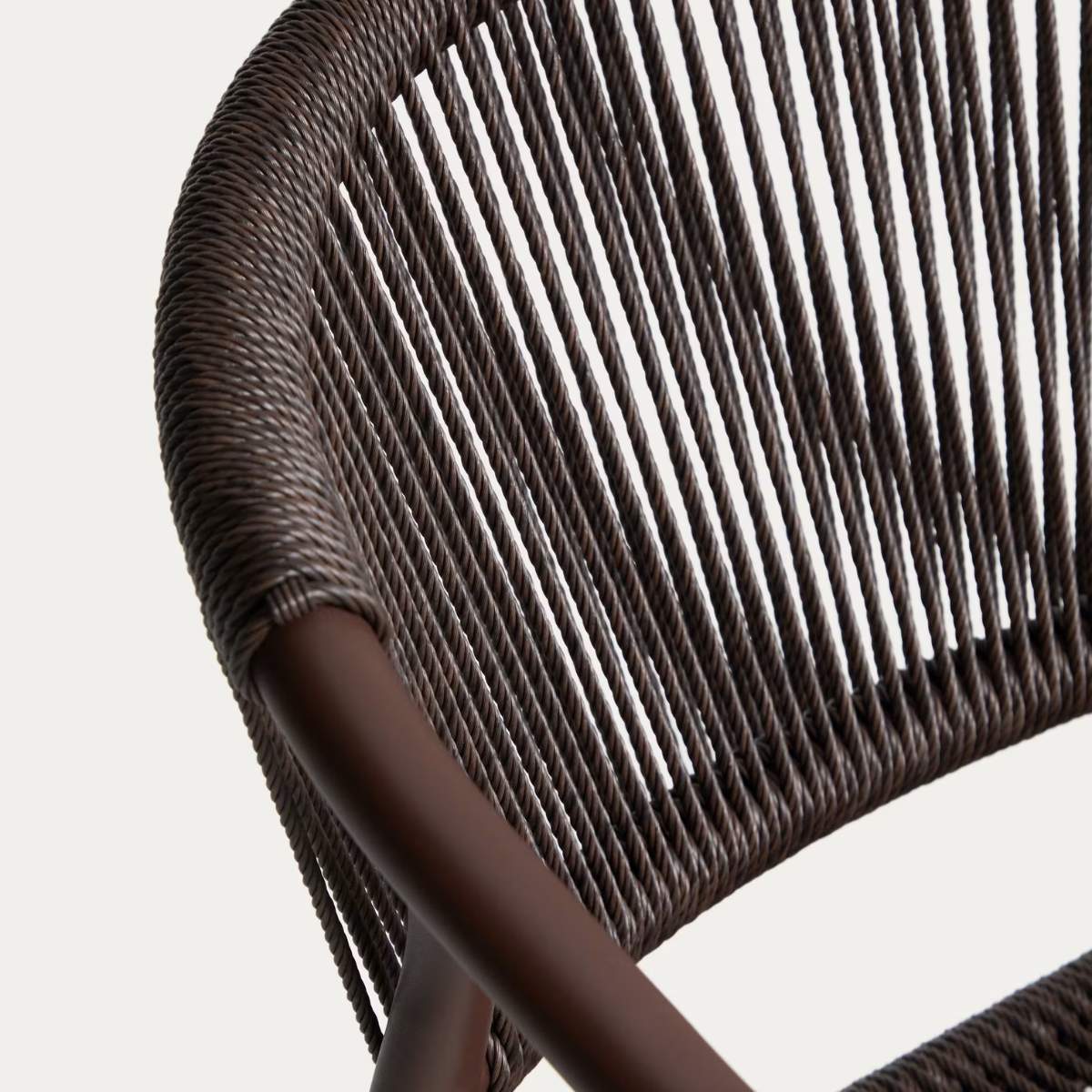 Kave Home Livadia stackable outdoor chair in ecru aluminium