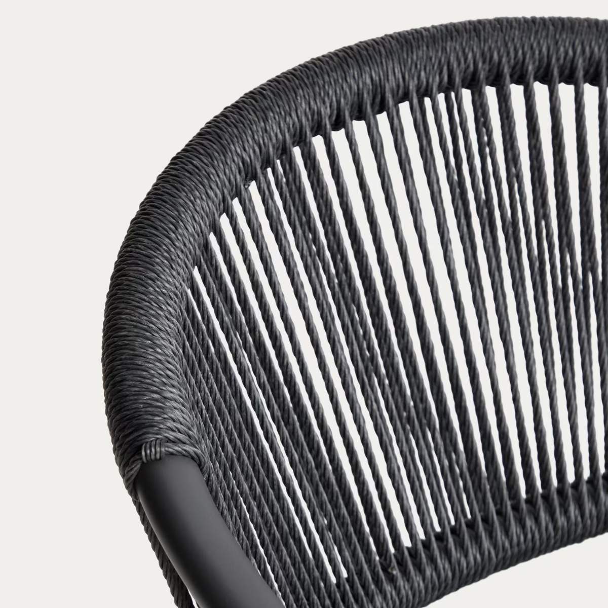 Kave Home Livadia stackable outdoor chair in ecru aluminium
