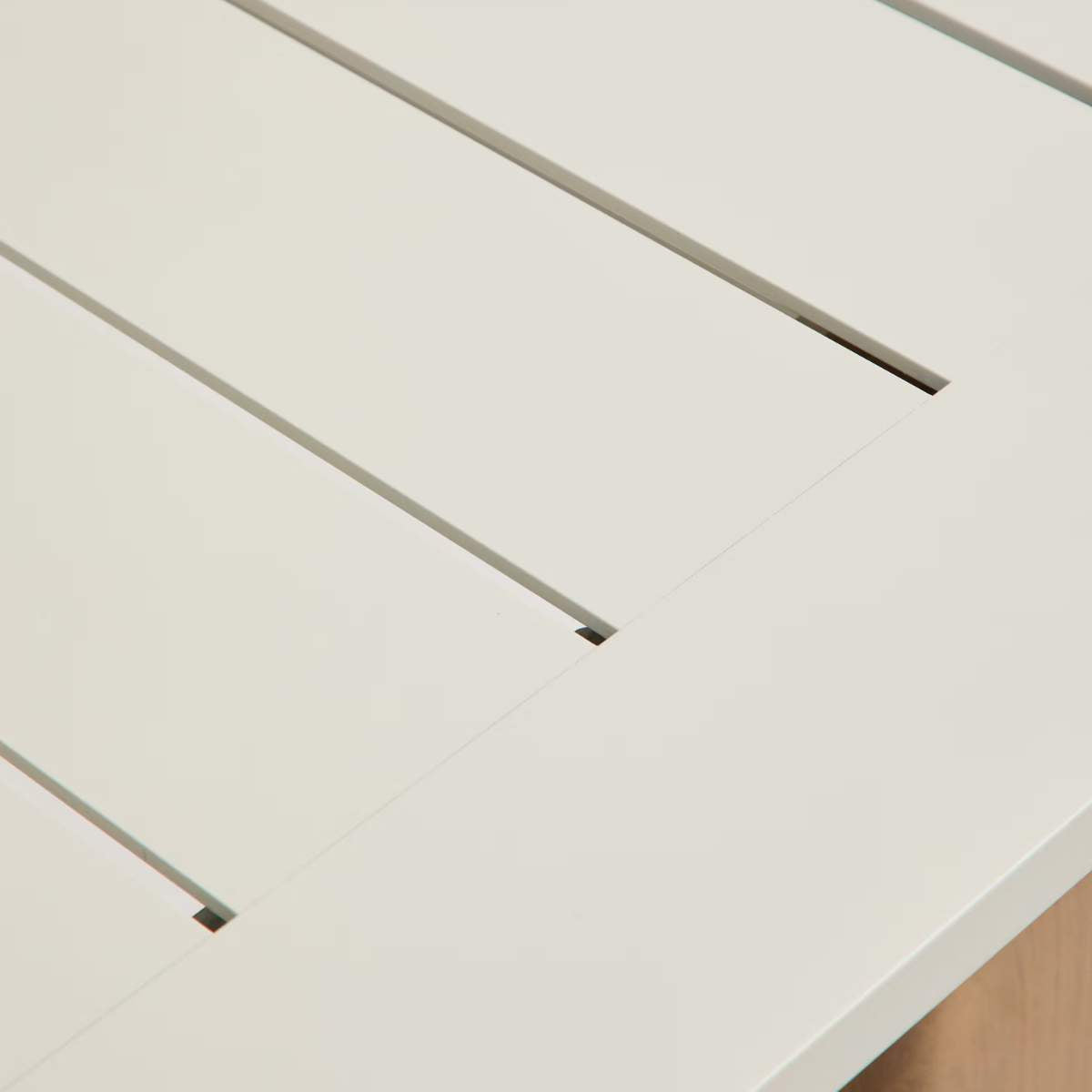 Kave Home Livorno extendable table in taupe aluminium 233(350) x 100 cm