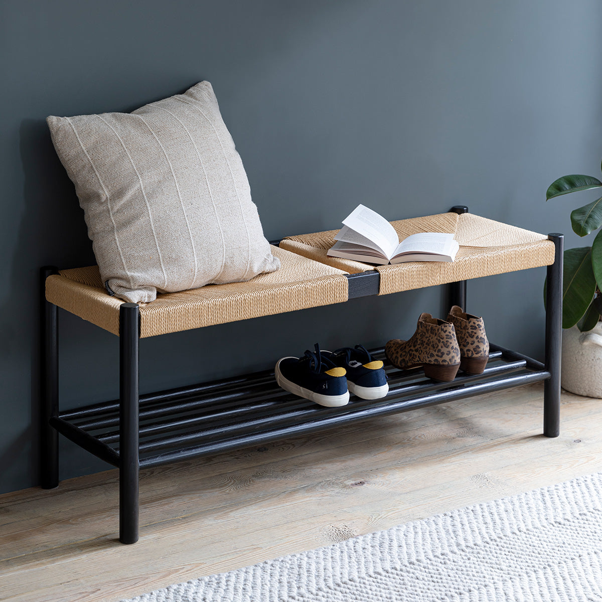 Garden Trading Longworth Hallway Bench - Black