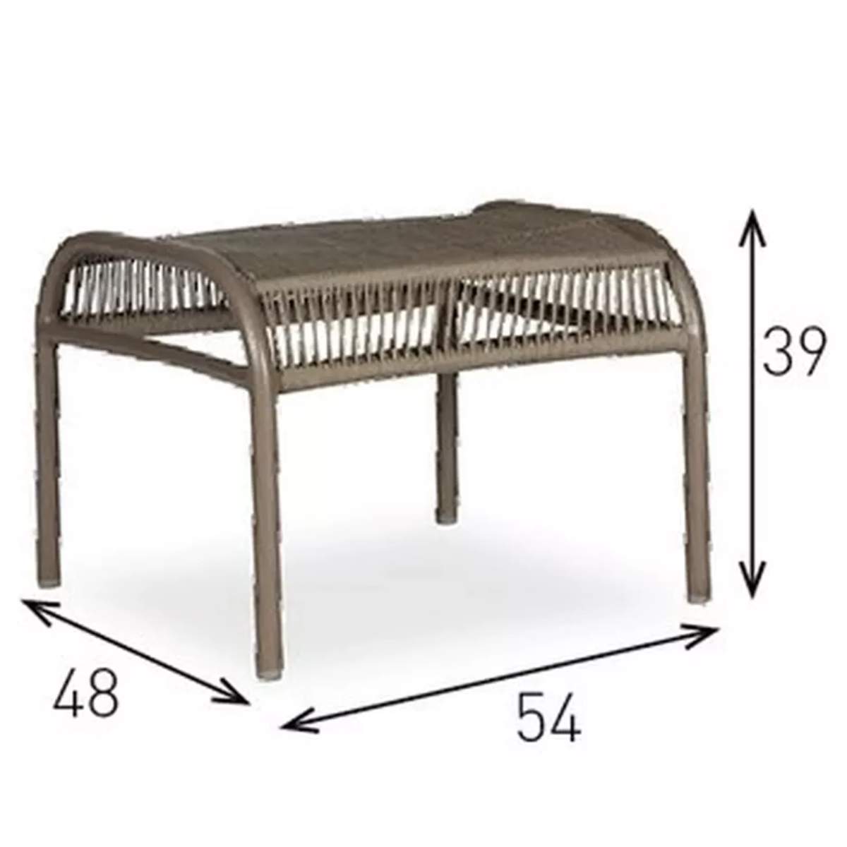 Vincent Shepherd Loop Foot Stool Taupe