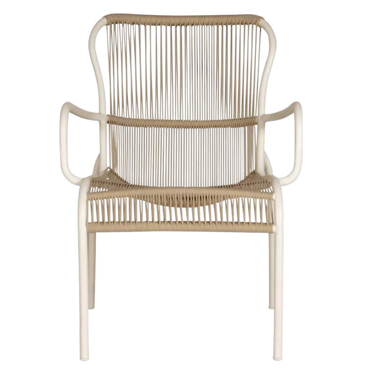 Vincent Shepherd Loop Lounge Chair Rope Beige White Stone
