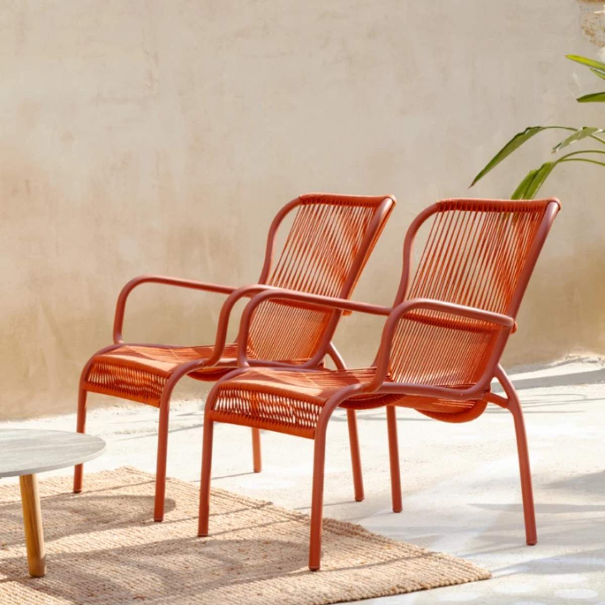 Vincent Shepherd Loop Lounge Chair Terracotta