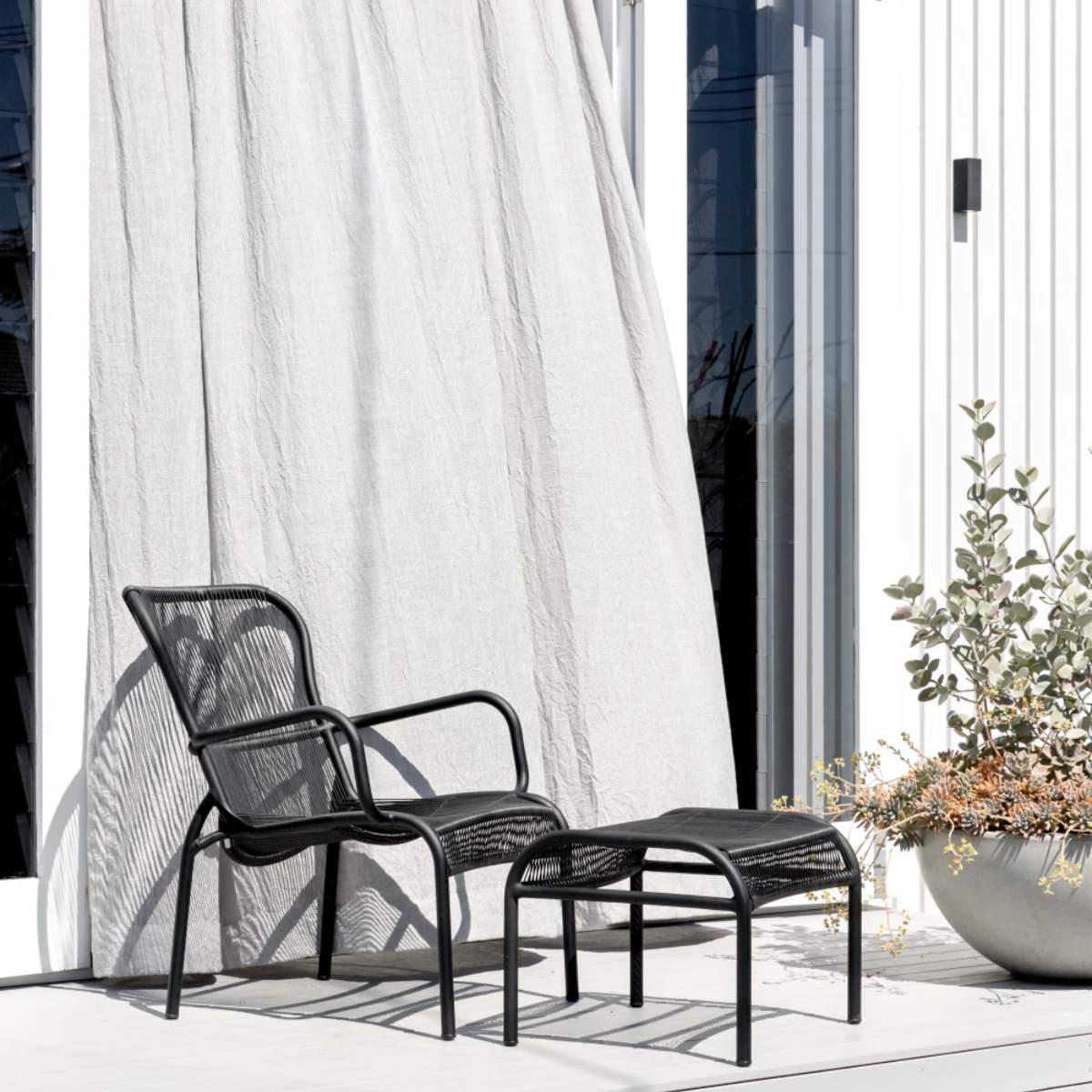 Vincent Shepherd Loop Lounge Chair in Fossil Grey