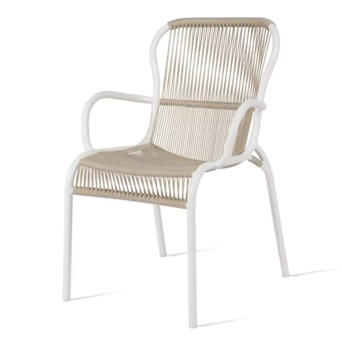 Vincent Shepherd Loop Outdoor Dining Chair Beige | Stone White