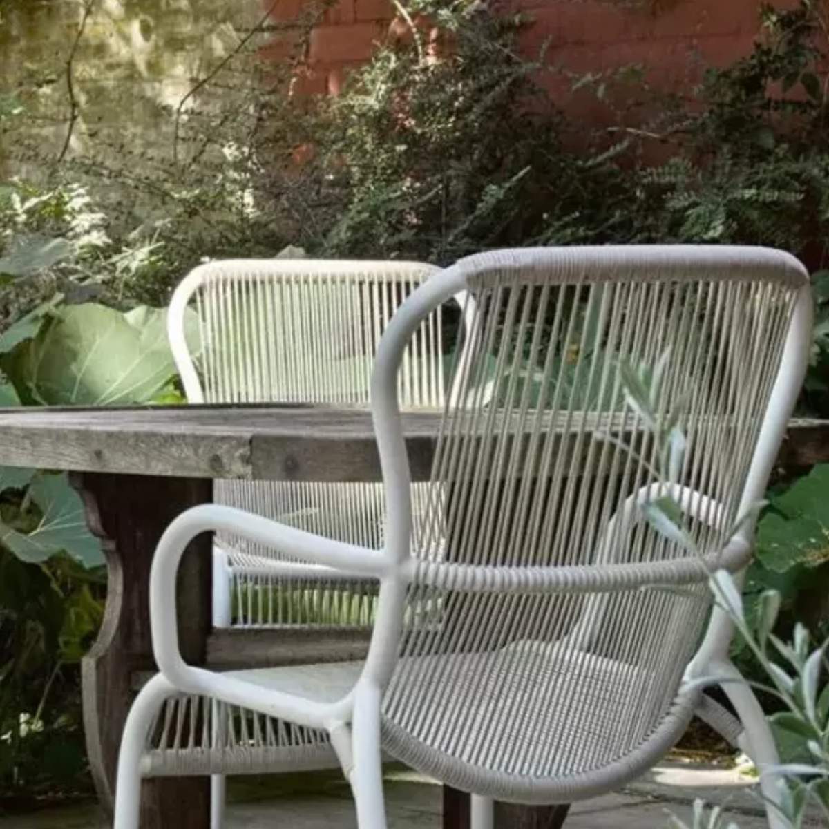 Vincent Shepherd Loop Outdoor Dining Chair Beige | Stone White