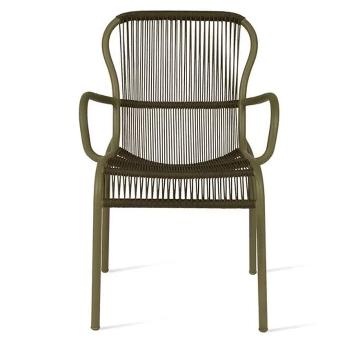 Vincent Shepherd Loop Outdoor Dining Chair Rope Moss