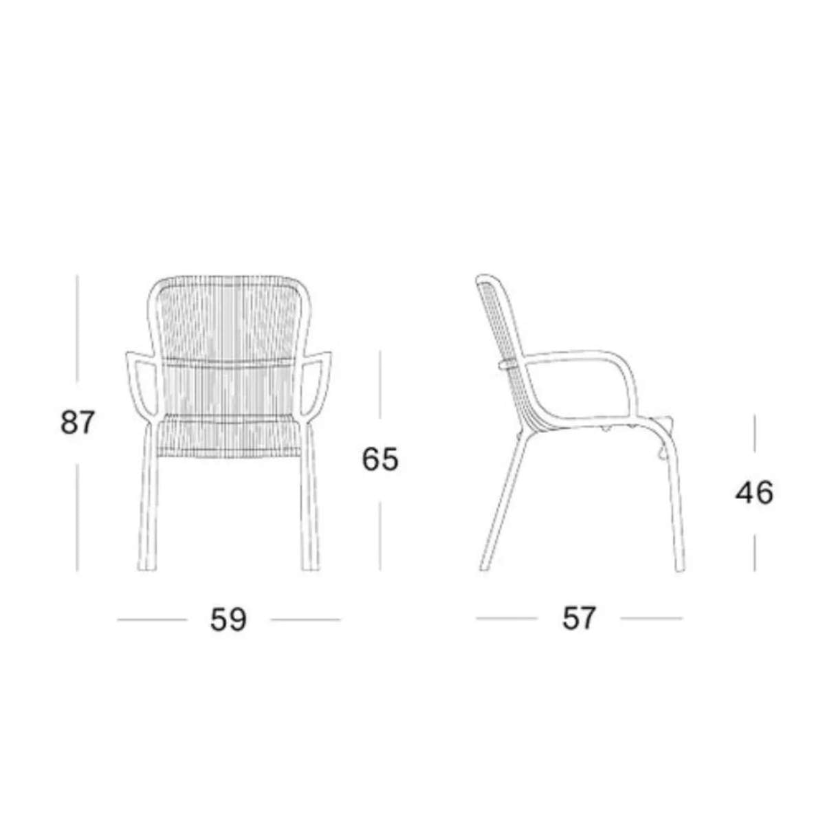 Vincent Shepherd Loop Outdoor Dining Chair Rope Moss