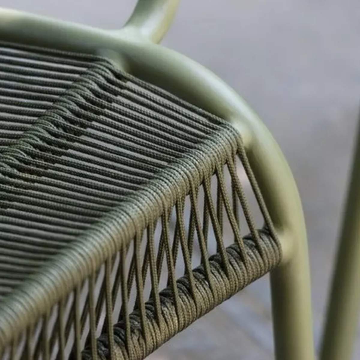 Vincent Shepherd Loop Outdoor Dining Chair Rope Moss