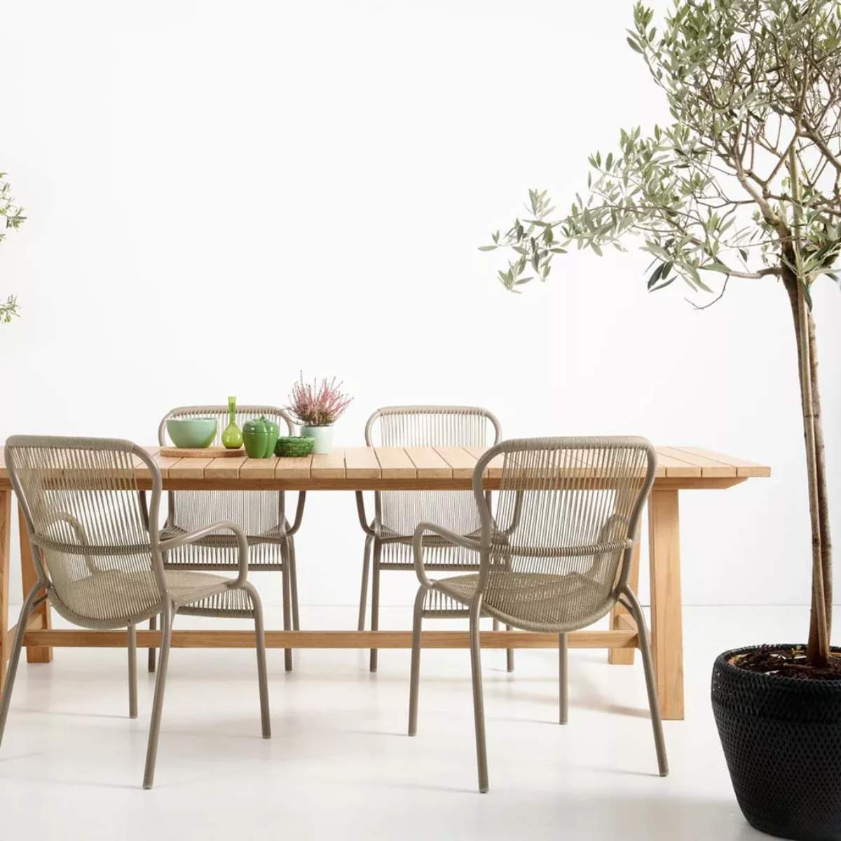Vincent Shepherd  Loop Outdoor Dining Chair Taupe