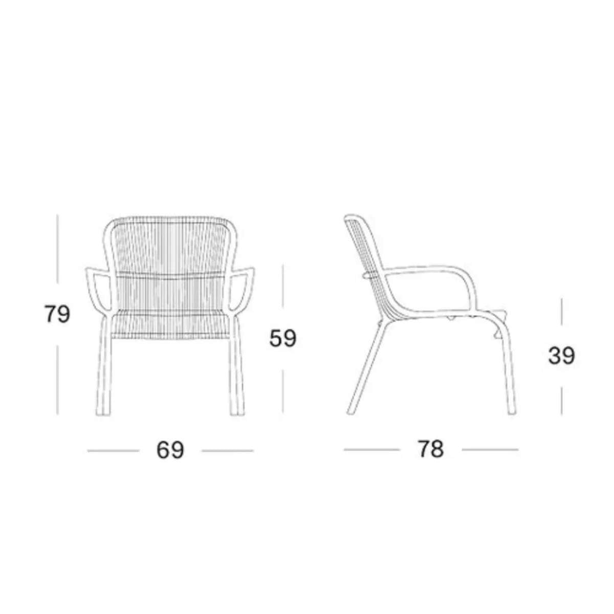 Vincent Shepherd Loop Outdoor Lounge Chair Rope Moss