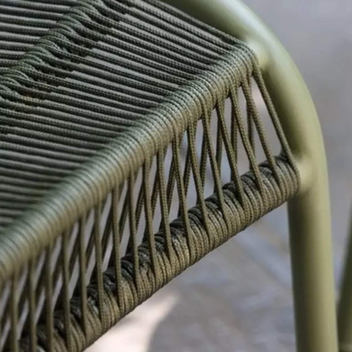 Vincent Shepherd Loop Outdoor Lounge Chair Rope Moss
