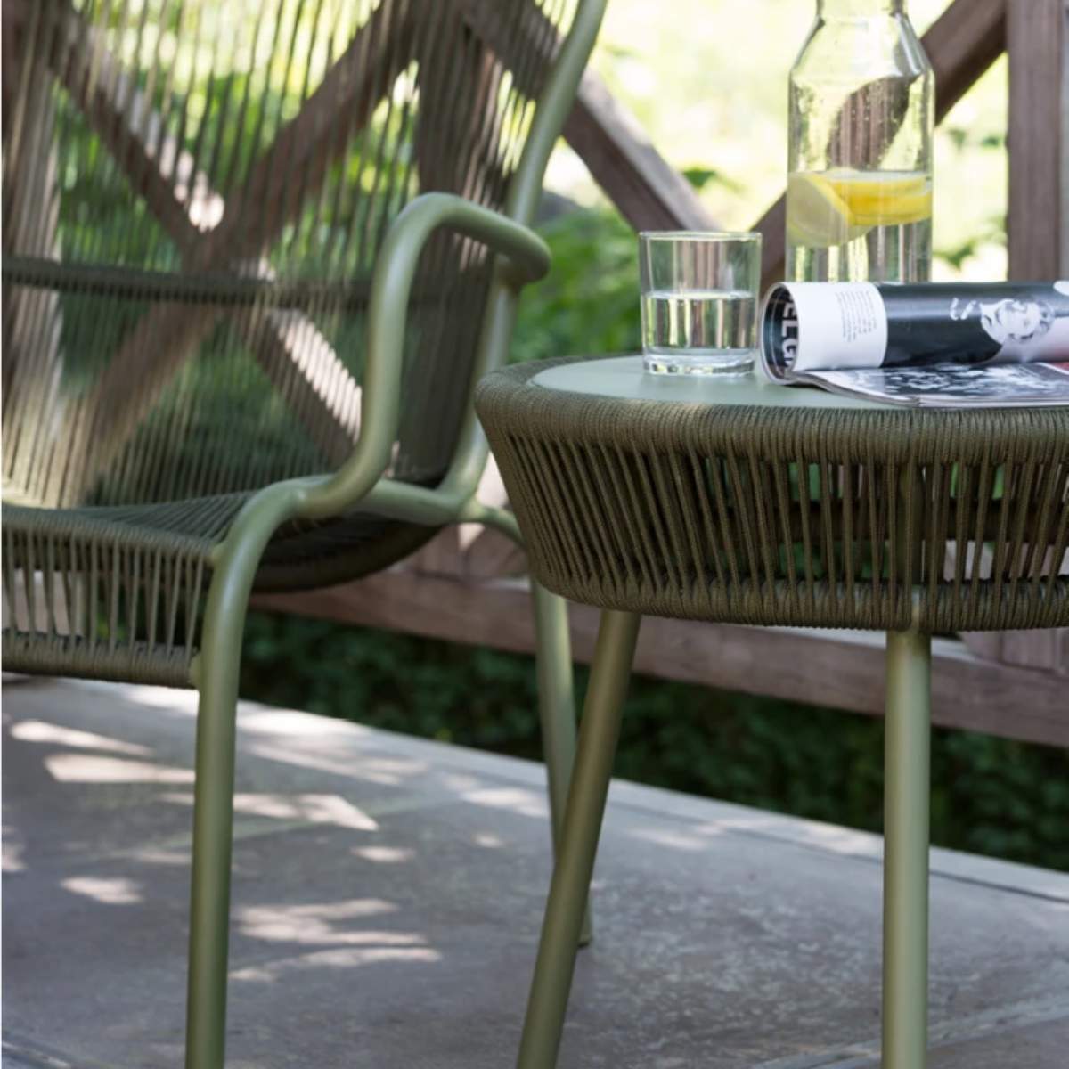 Vincent Shepherd Loop Outdoor Side Table Fossil Grey