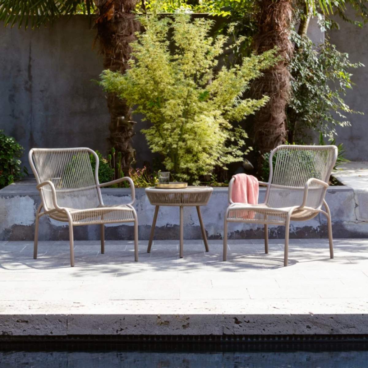 Vincent Shepherd Loop Outdoor Side Table Fossil Grey