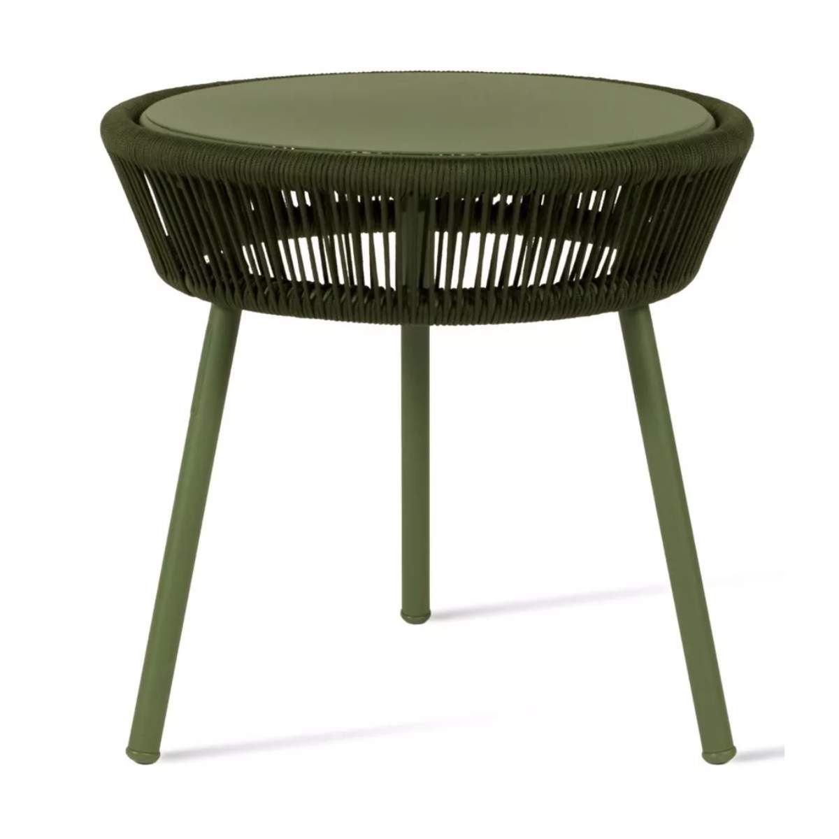 Vincent Shepherd Loop Outdoor Side Table Rope Moss