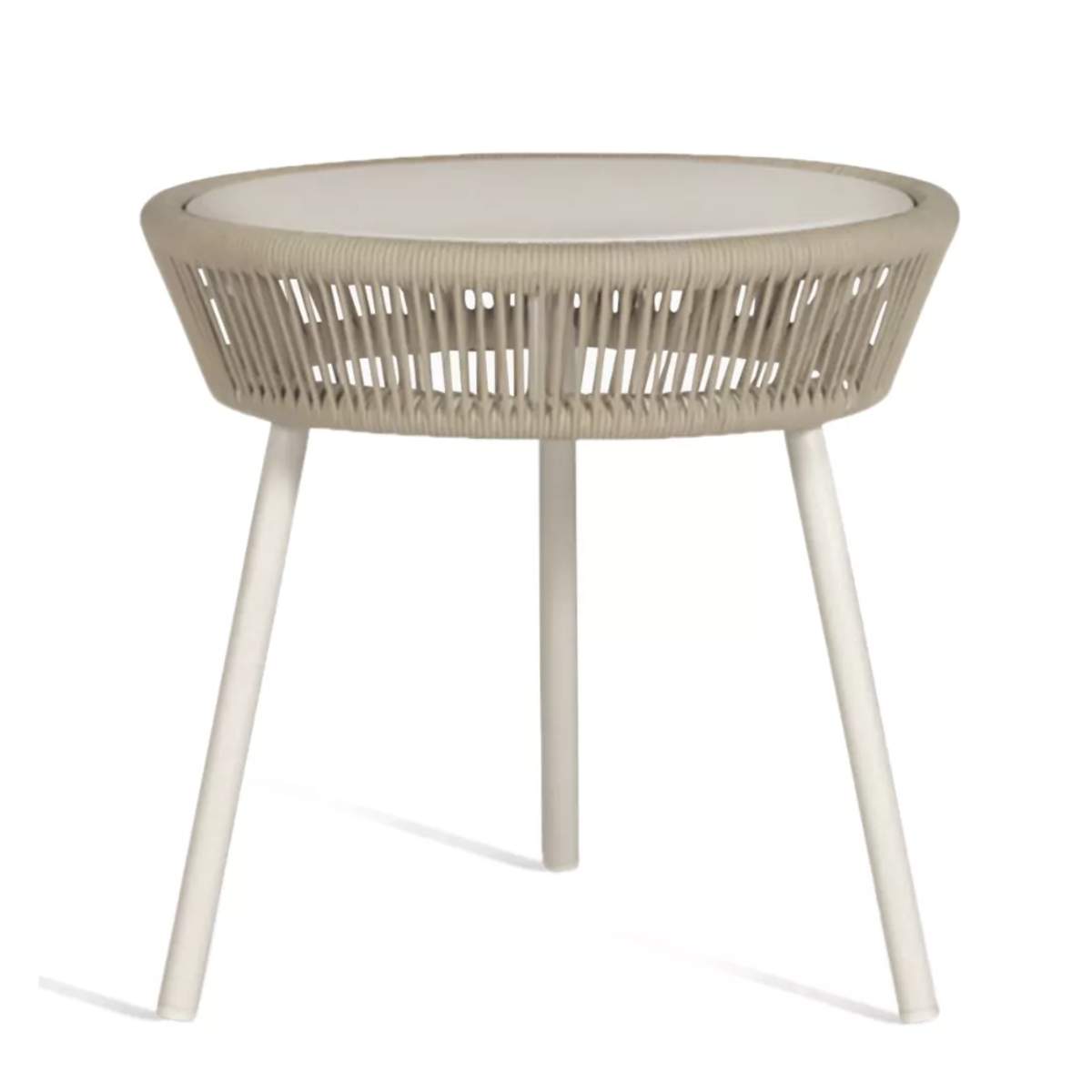 Vincent Shepherd Loop Side Table Beige White Stone