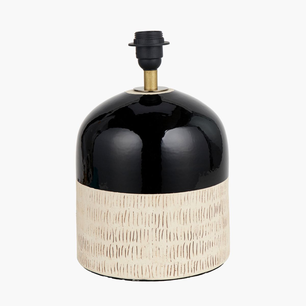 Pacific Lifestyle Lotta Black and Natural Stoneware Table Lamp Base