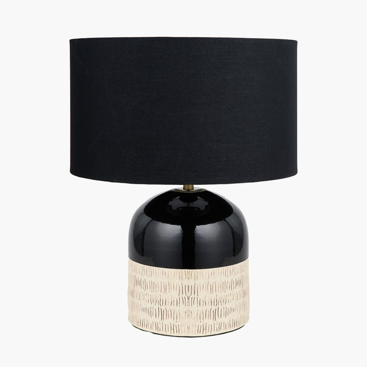 Pacific Lifestyle Lotta Black and Natural Stoneware Table Lamp Base