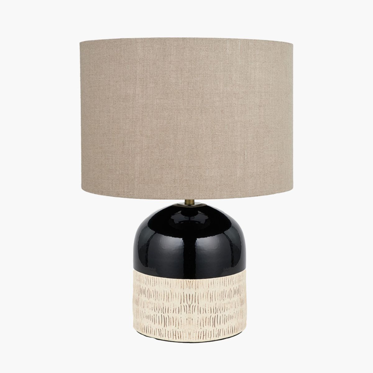 Pacific Lifestyle Lotta Black and Natural Stoneware Table Lamp Base