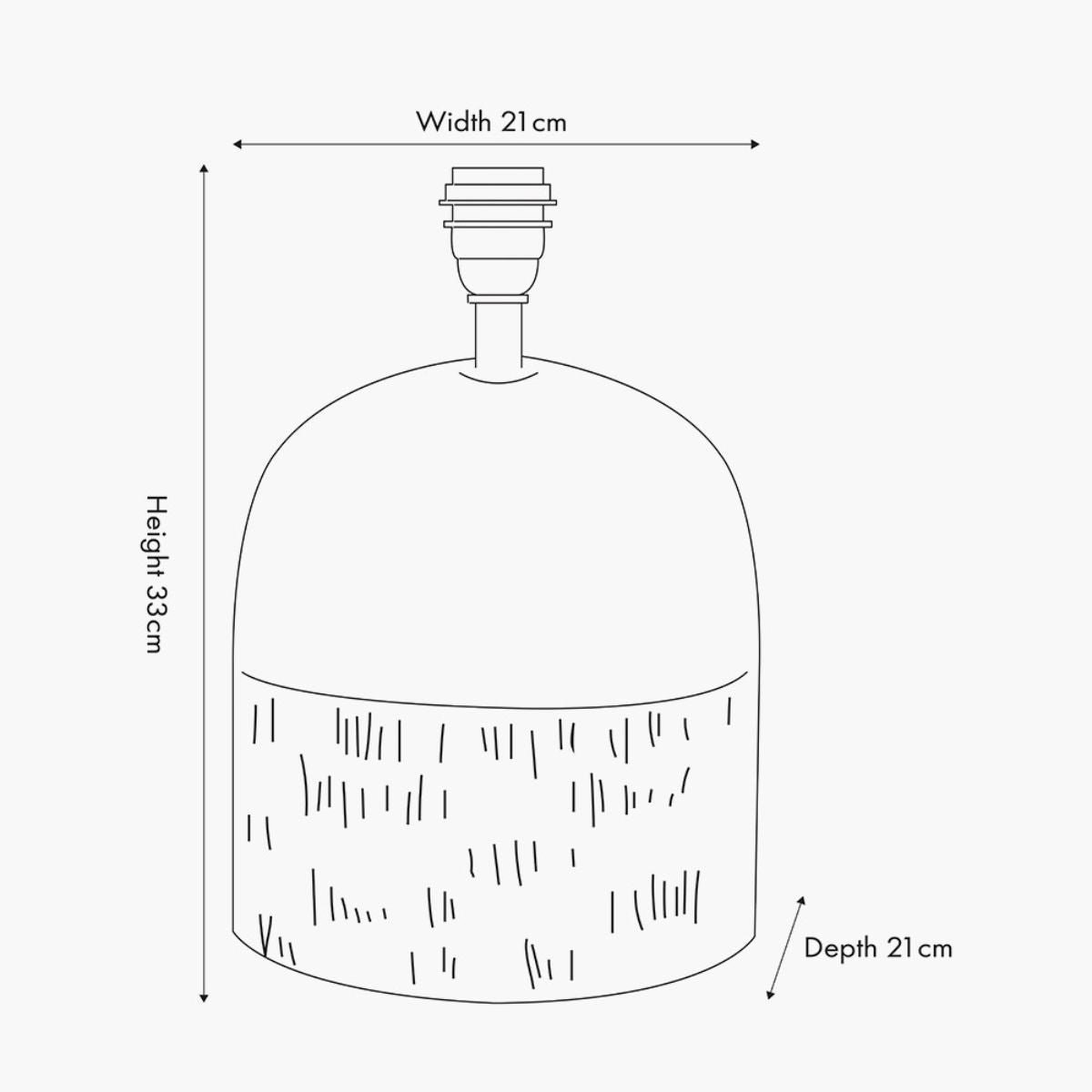 Pacific Lifestyle Lotta Black and Natural Stoneware Table Lamp Base