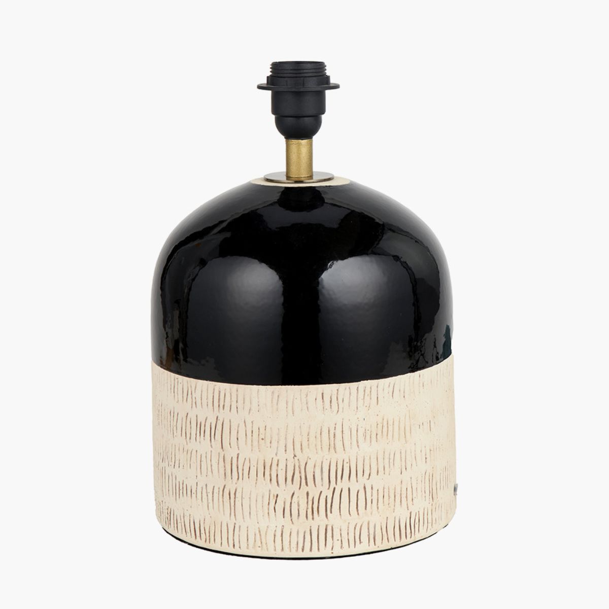 Pacific Lifestyle Lotta Black and Natural Stoneware Table Lamp Base
