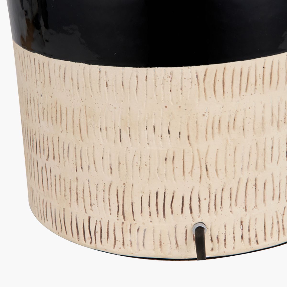 Pacific Lifestyle Lotta Black and Natural Stoneware Table Lamp Base