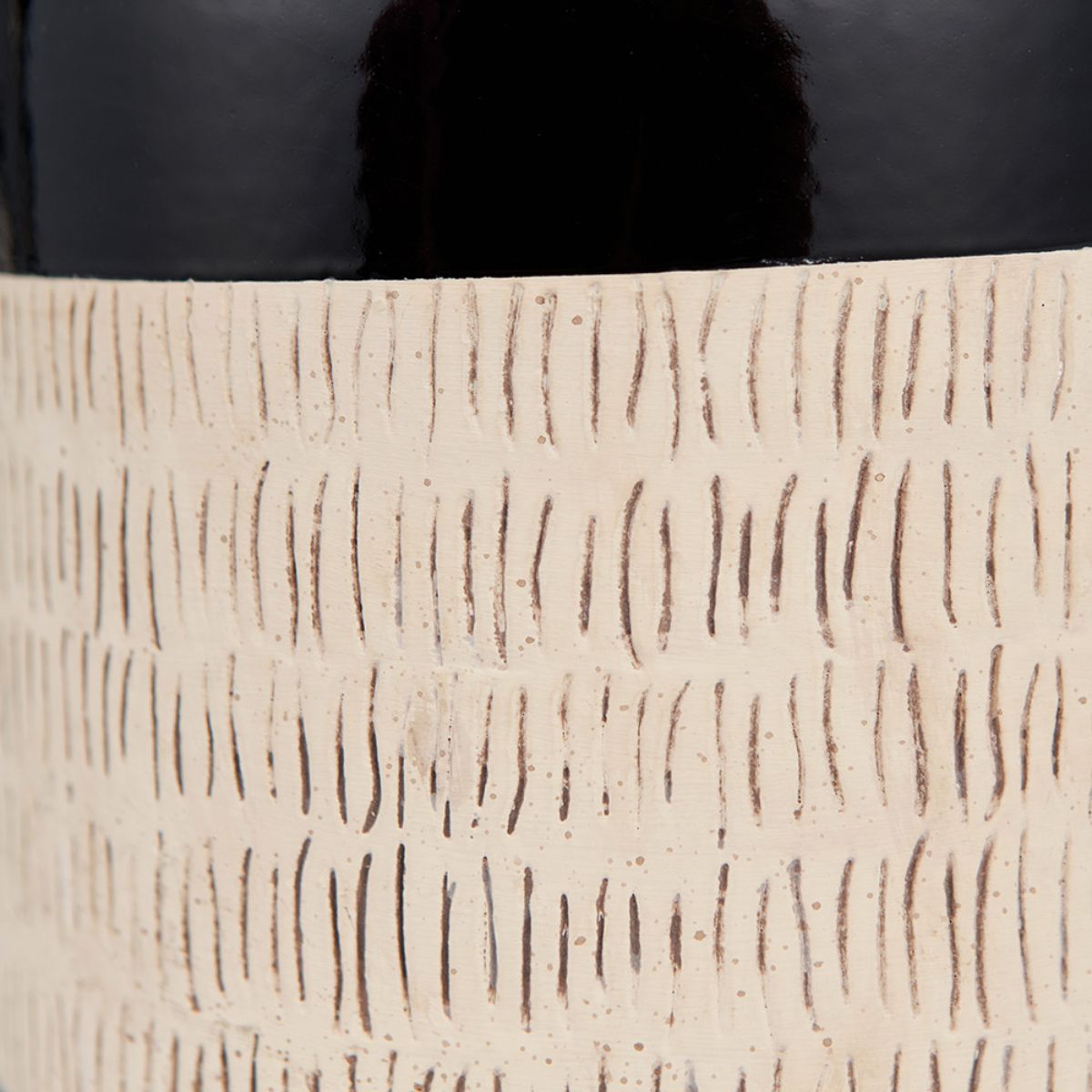 Pacific Lifestyle Lotta Black and Natural Stoneware Table Lamp Base