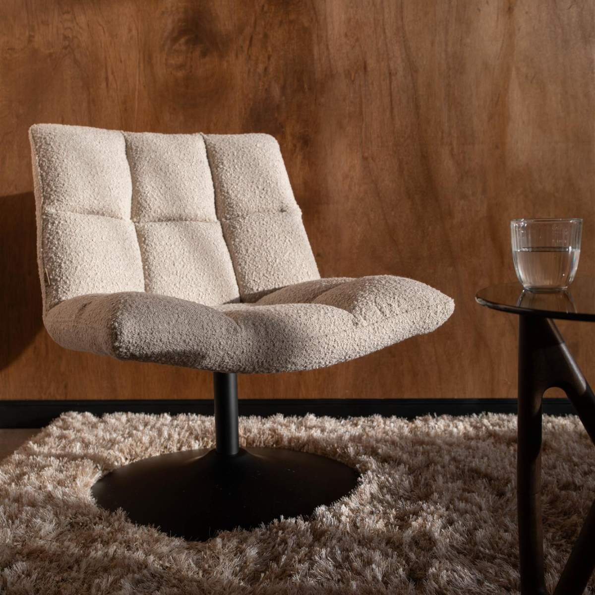 Dutch Bone Lounge Chair Bar Bouclé