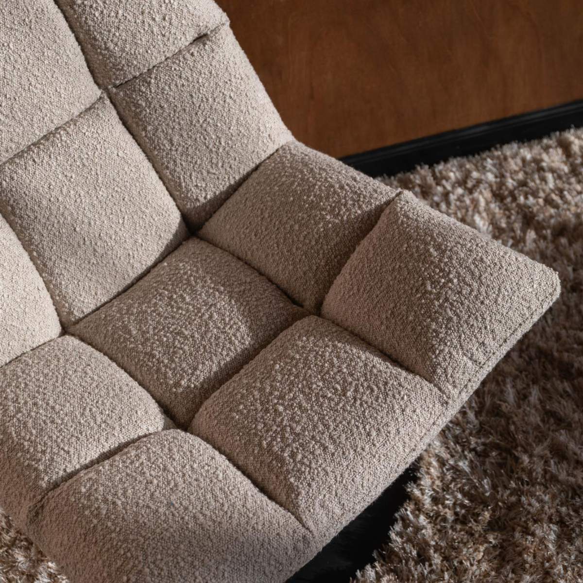 Dutch Bone Lounge Chair Bar Bouclé