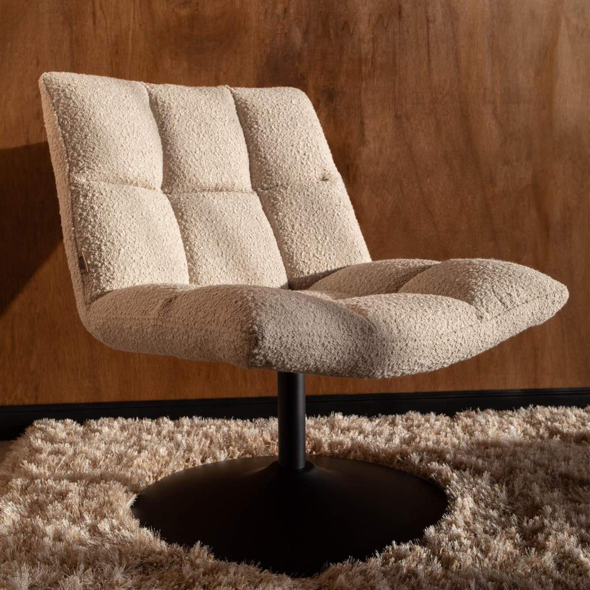 Dutch Bone Lounge Chair Bar Bouclé