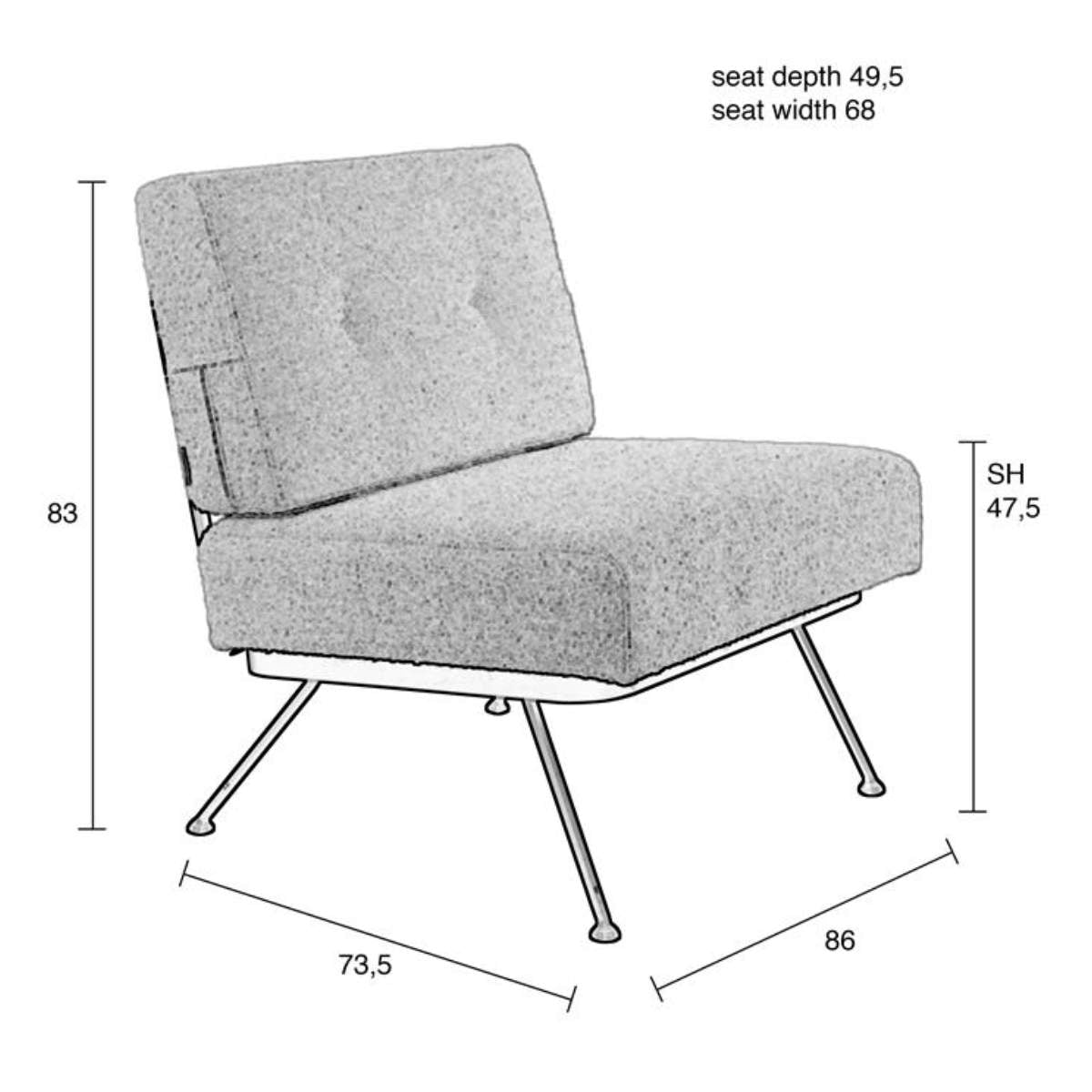 Zuiver Lounge Chair Bowie