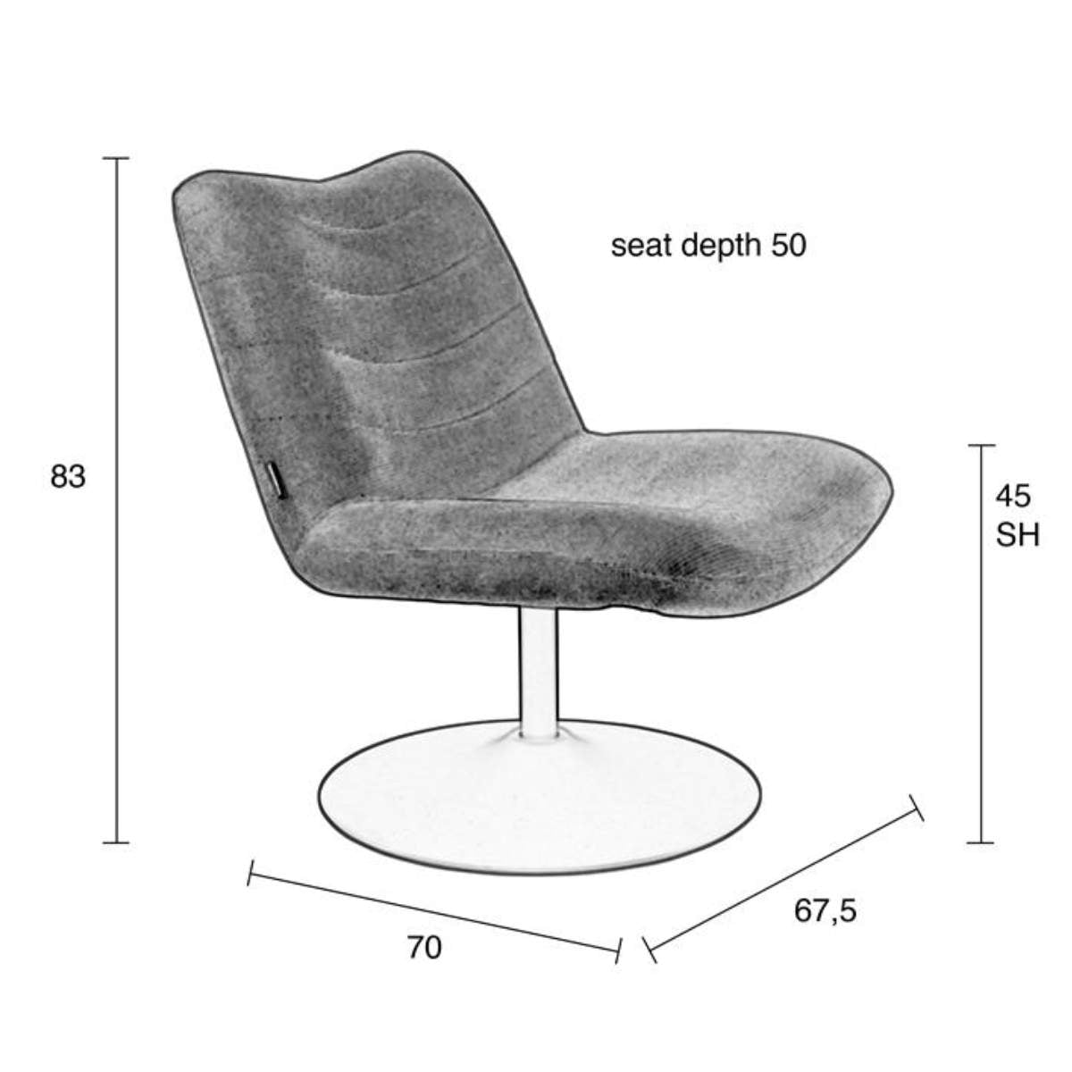 Zuiver Lounge Chair Bubba