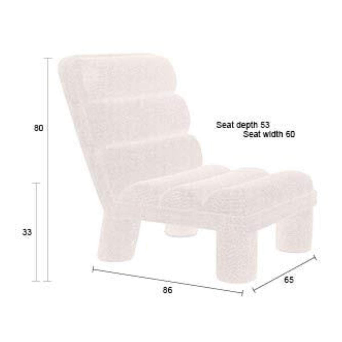 Dutch Bone Lounge Chair Fern Beige
