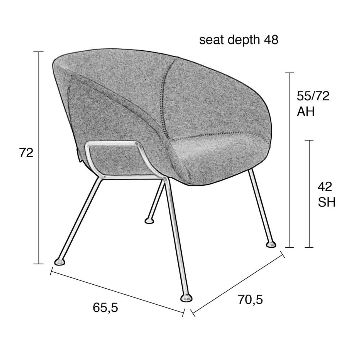 Zuiver Lounge Chair Feston