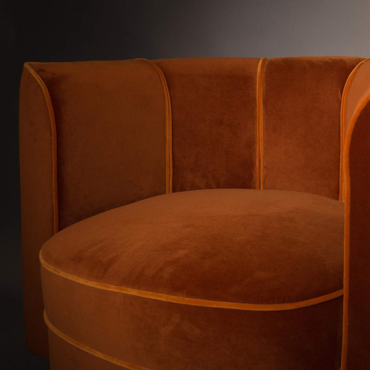 Dutch Bone Lounge Chair Flower Orange