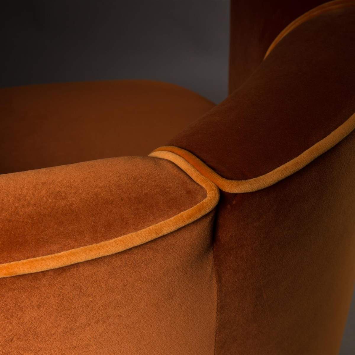 Dutch Bone Lounge Chair Flower Orange