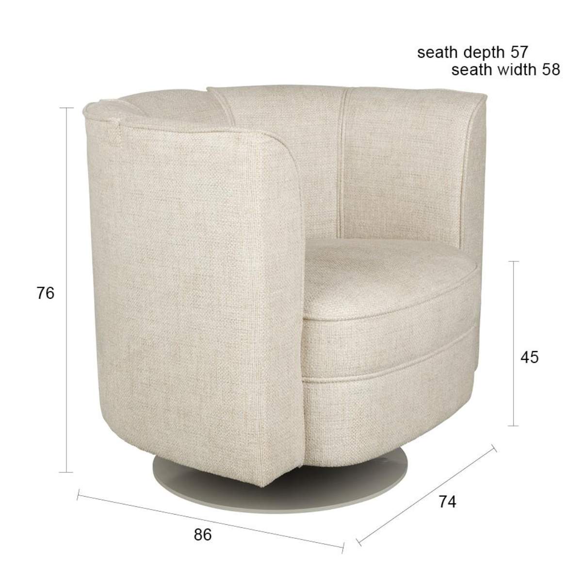 Dutch Bone Lounge Chair Flower