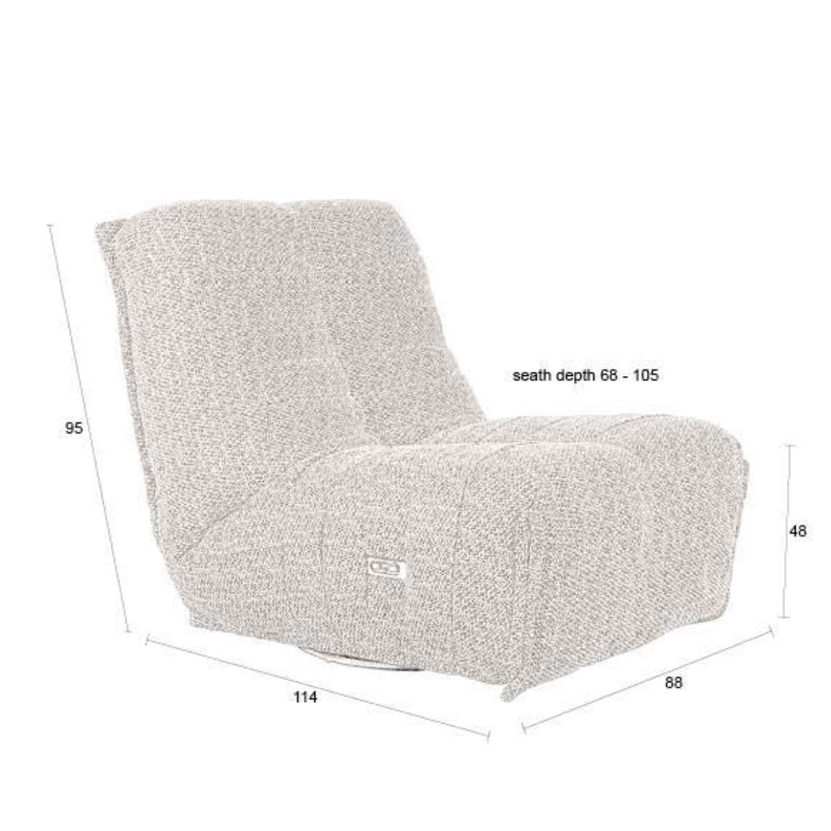 Dutch Bone Lounge Chair Hamilton Recliner Cappuccino