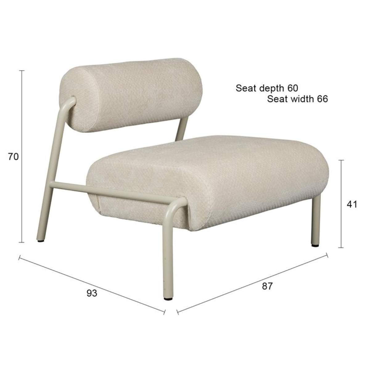 Zuiver Lounge Chair Lekima Off-White