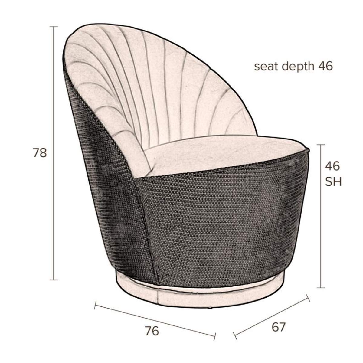 Dutch Bone Lounge Chair Madison Whiskey