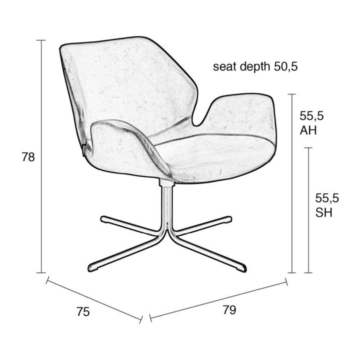 Zuiver Lounge Chair Nikki