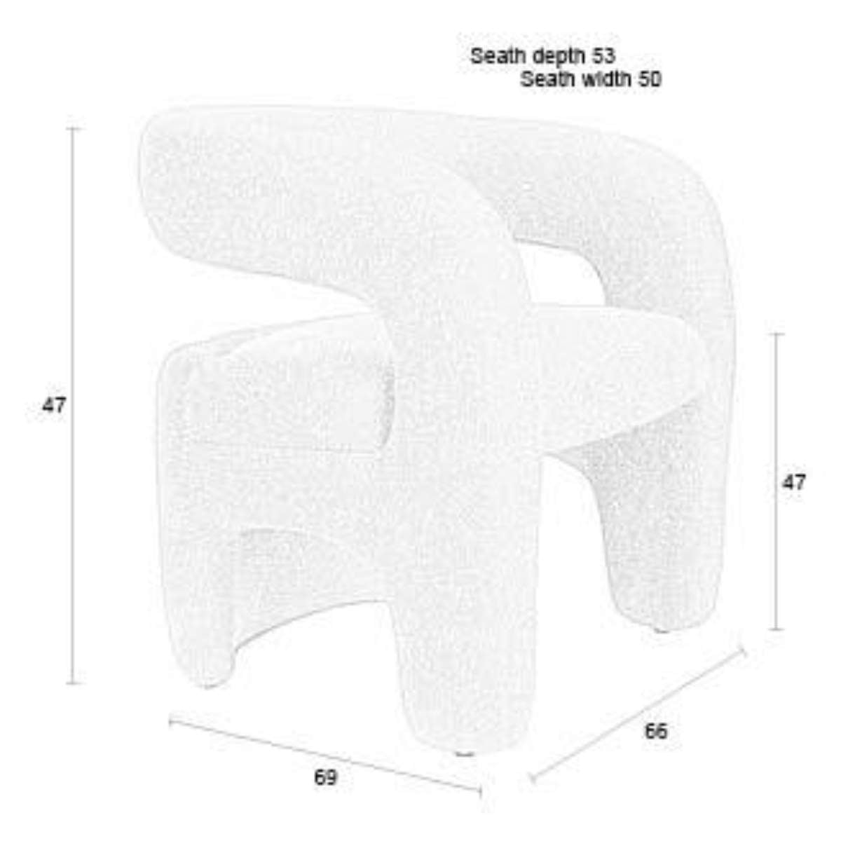 White Label Living Lounge Chair Nova