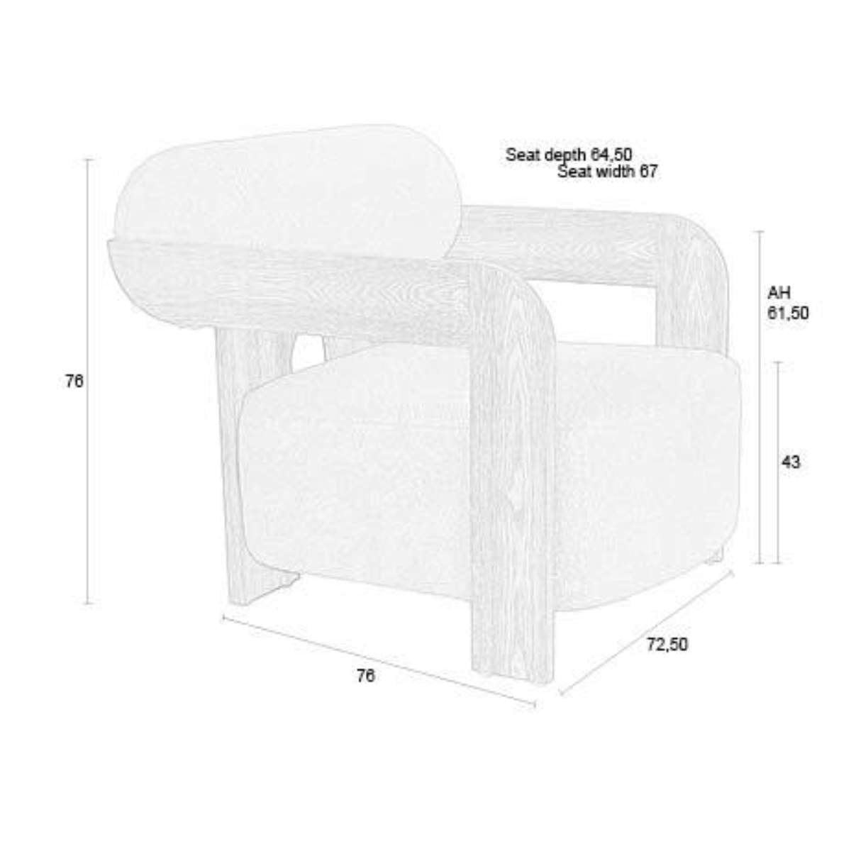 Beau&Co Lounge Chair Oolong