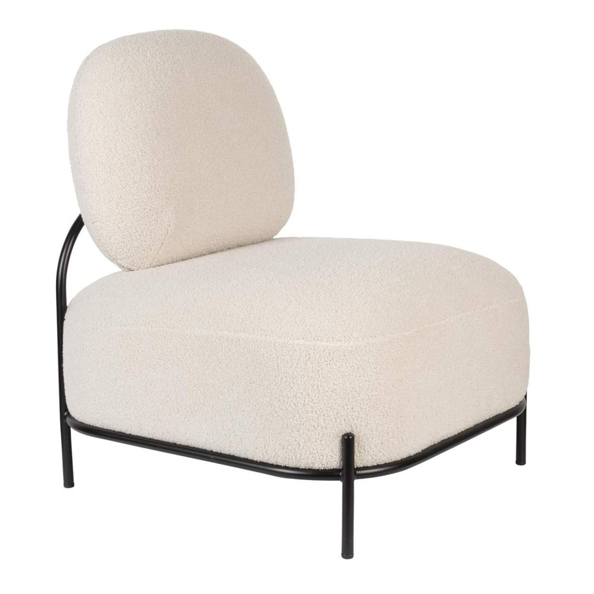 Beau&Co Lounge Chair Polly Teddy Ivory
