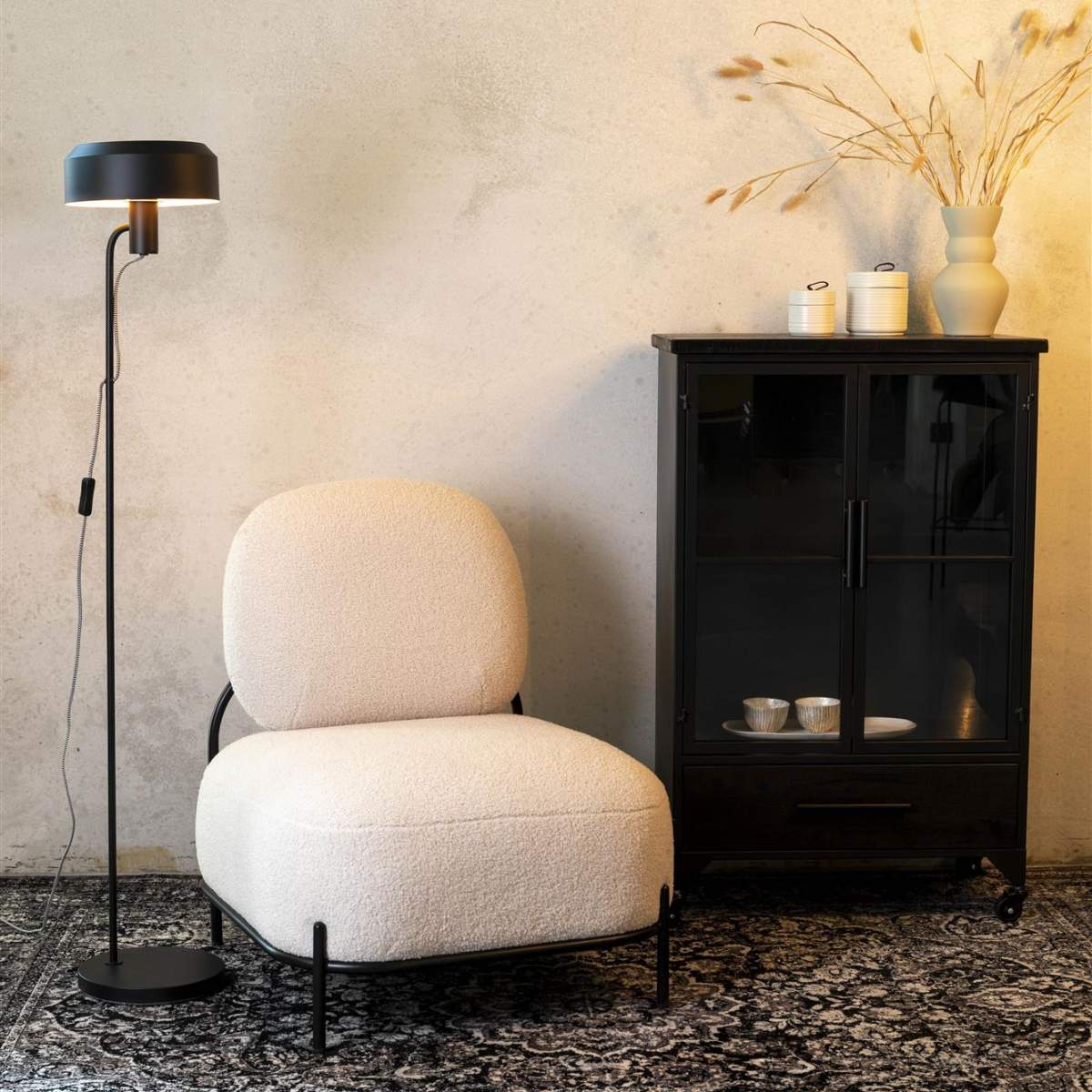 Beau&Co Lounge Chair Polly Teddy Ivory