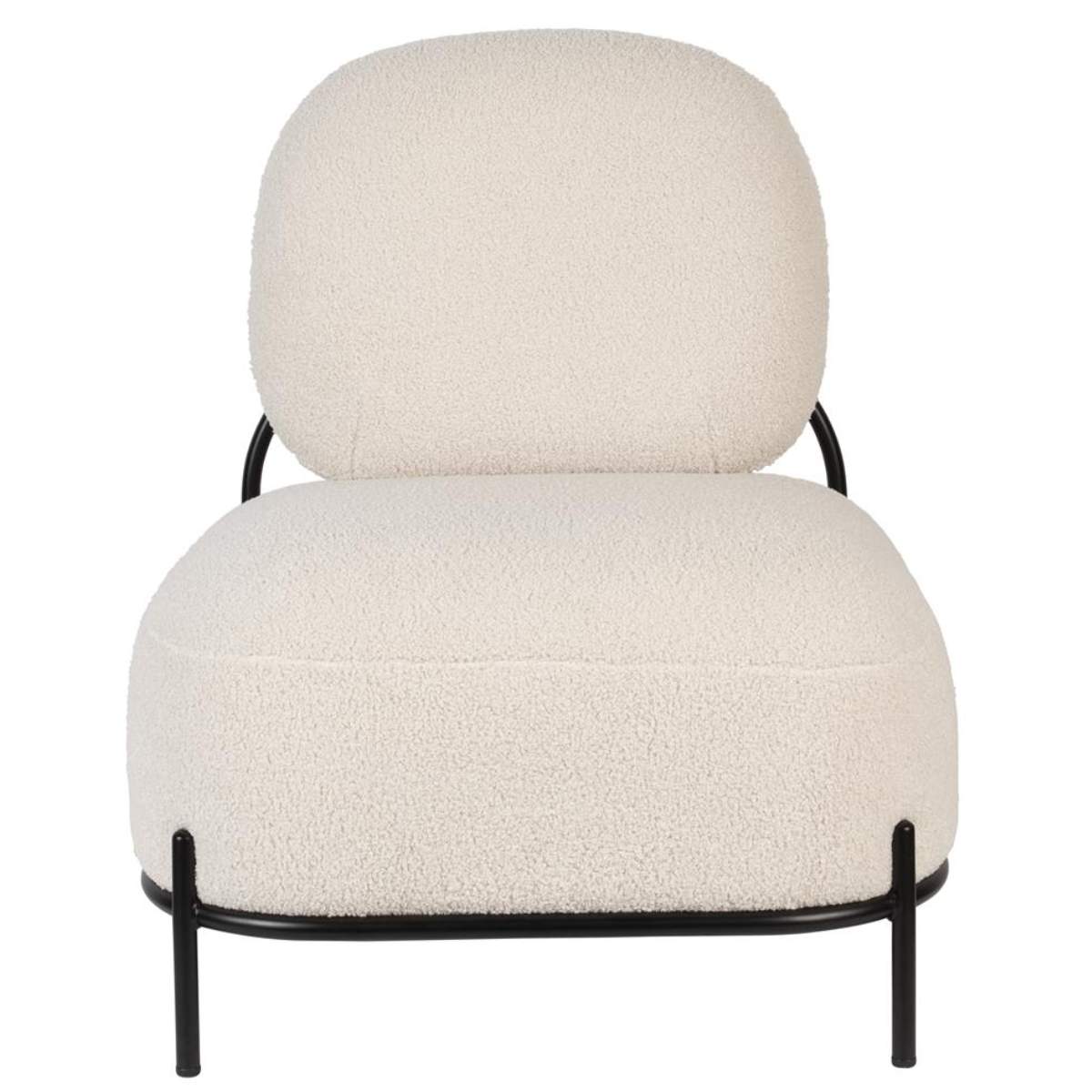 Beau&Co Lounge Chair Polly Teddy Ivory