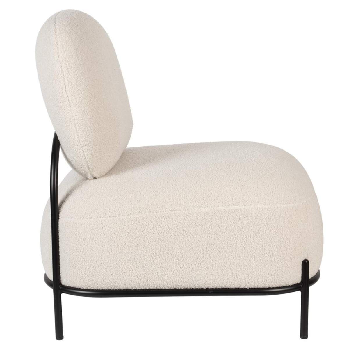 Beau&Co Lounge Chair Polly Teddy Ivory