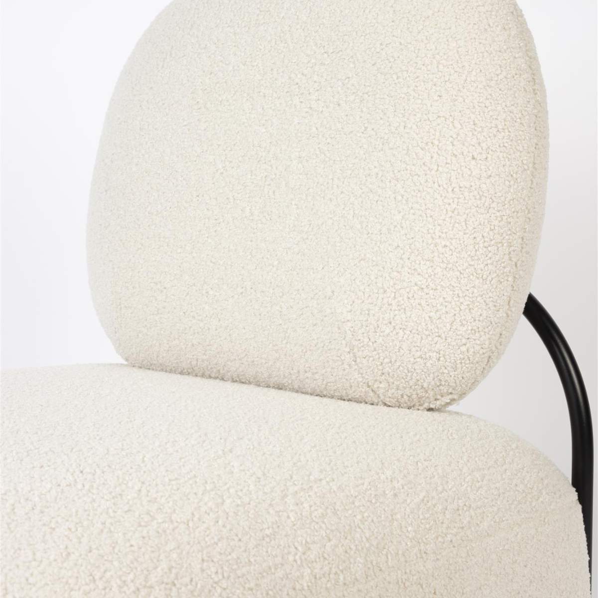 Beau&Co Lounge Chair Polly Teddy Ivory